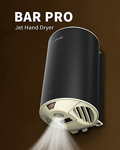 Bar Pro jet hand dryer in black