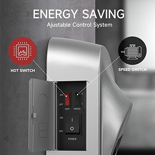 Energy saving adjustable control system with hot and speed switch