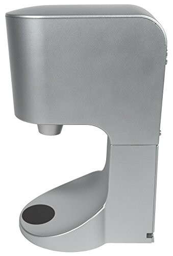 Side view of a modern silver hand dryer